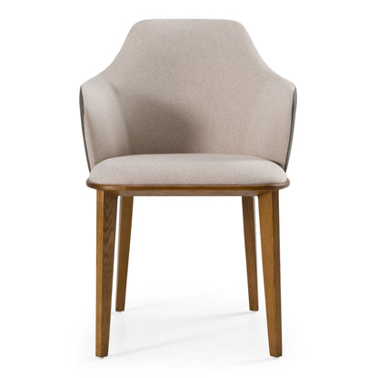 Megan Dining Chair with Beige and Grey Upholstery