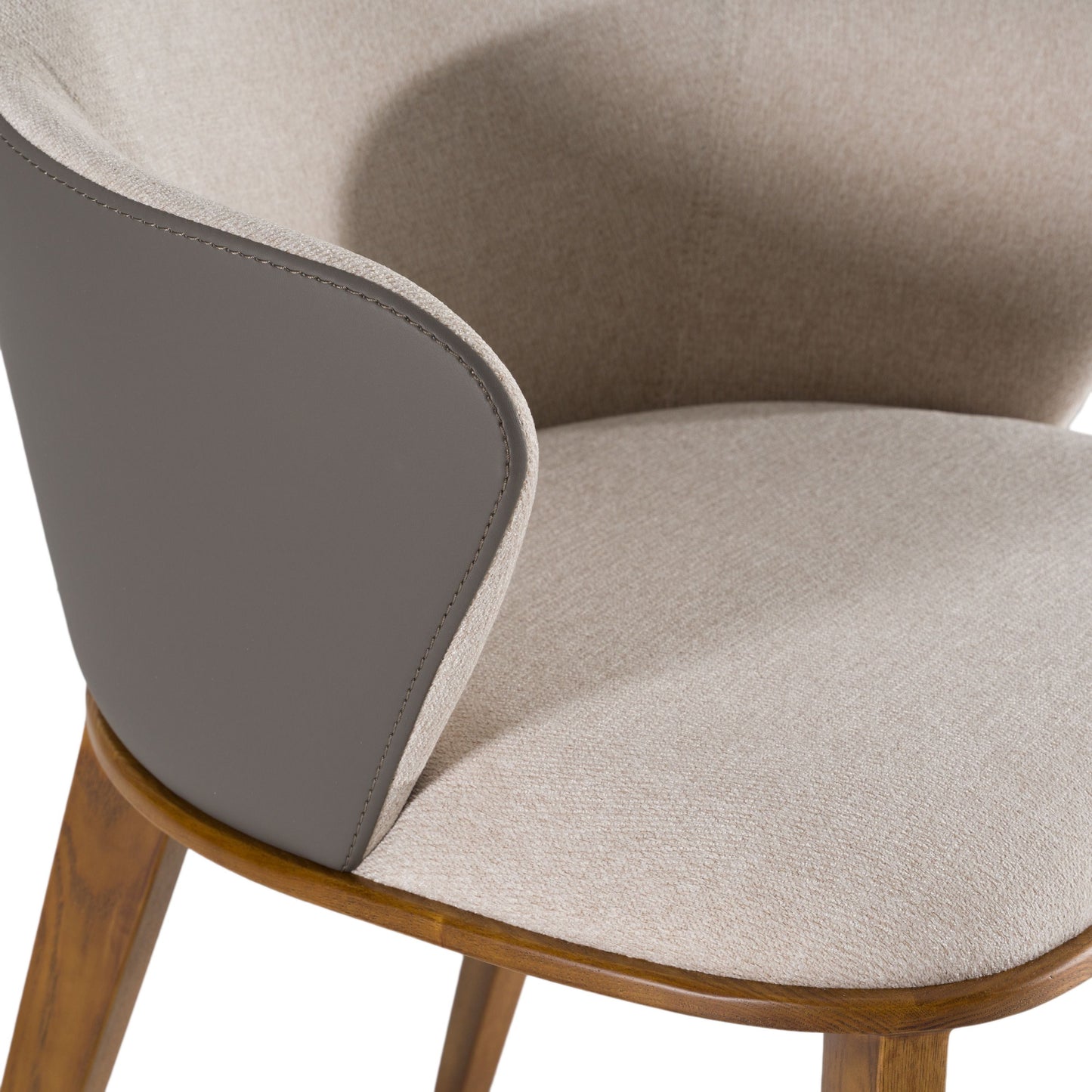 Megan Dining Chair with Beige and Grey Upholstery