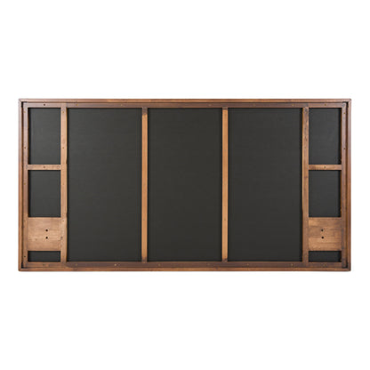 Metcalf Mid-Century Walnut and Grey Platform Bed