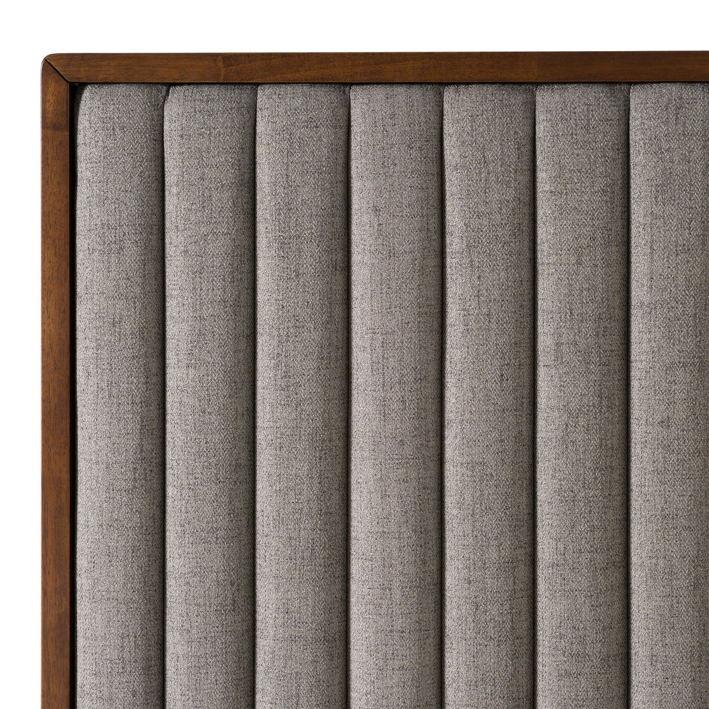Metcalf Mid-Century Walnut and Grey Platform Bed