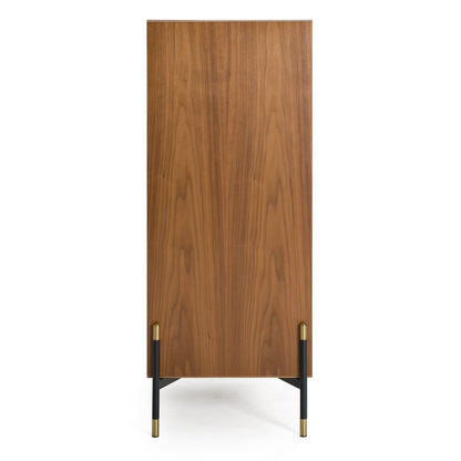 Metcalf Mid-Century Walnut and Grey Chest