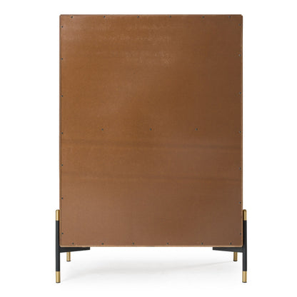 Metcalf Mid-Century Walnut and Grey Chest