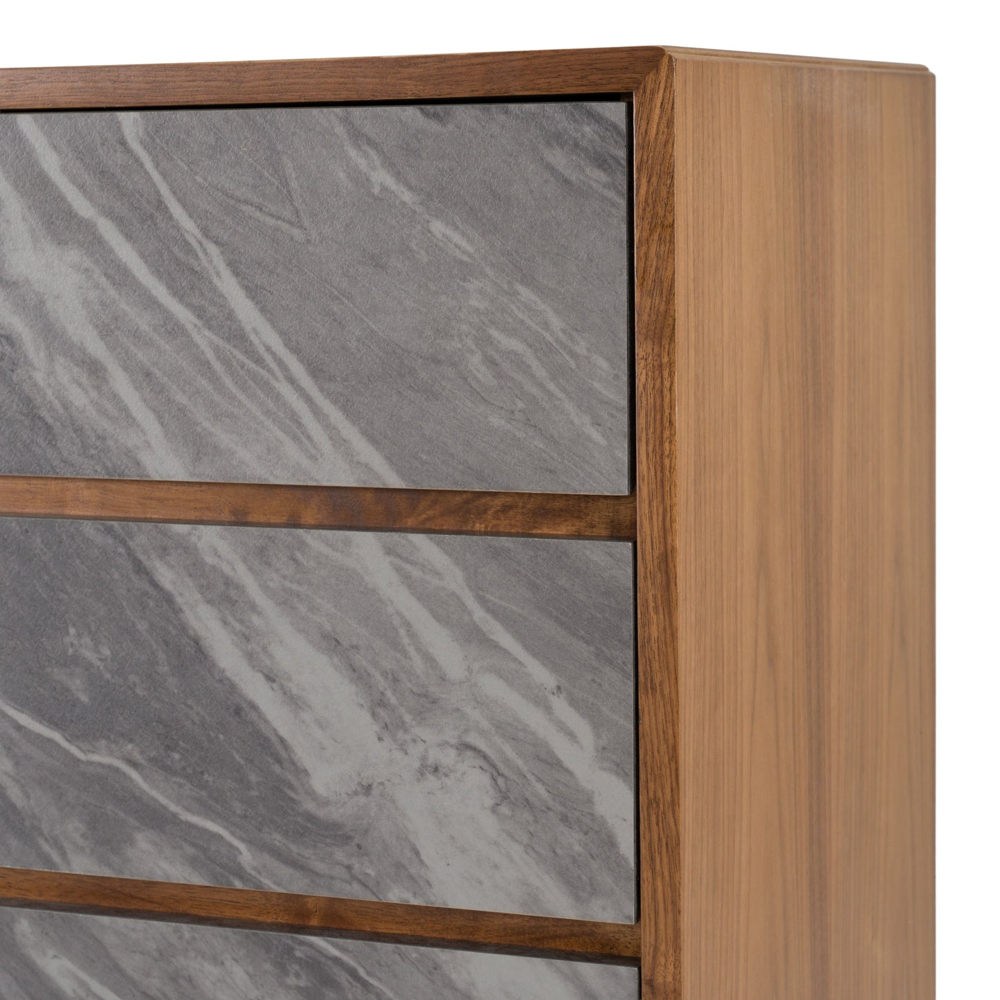 Metcalf Mid-Century Walnut and Grey Chest