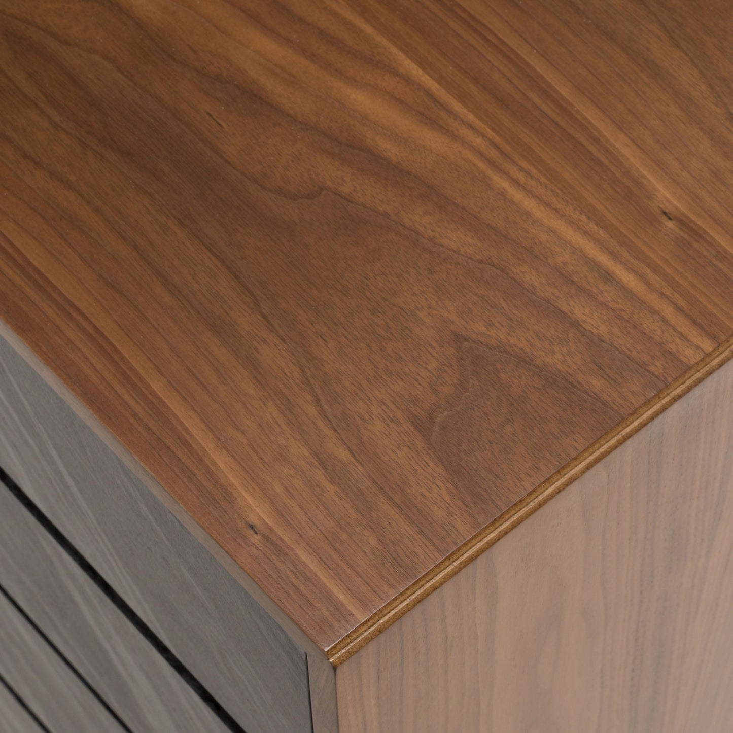 Metcalf Mid-Century Walnut and Grey Chest