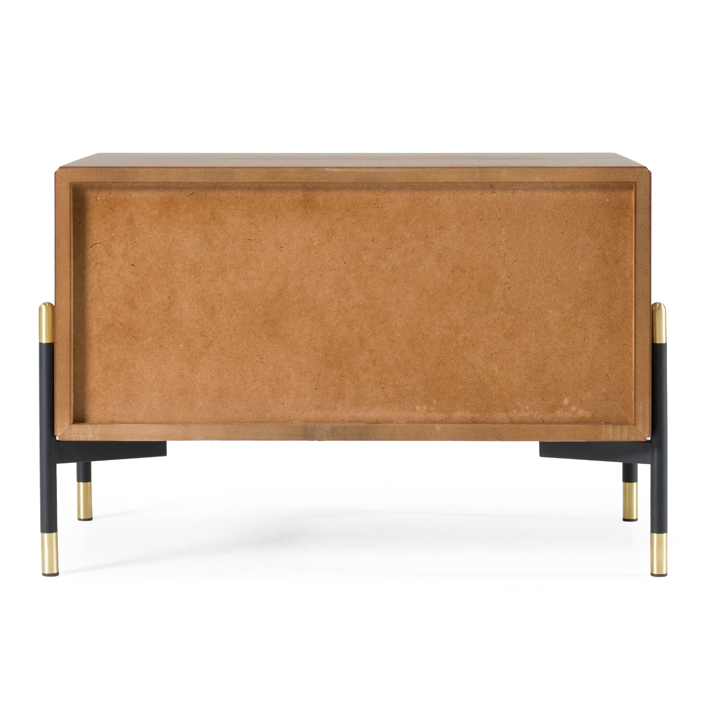 Metcalf Mid-Century Walnut and Grey Nightstand