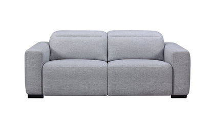 Divani Casa Bode - Modern Grey Fabric Sofa with 2 Recliners