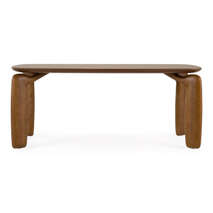 Michael Mid‑Century Modern Walnut Dining Table with Rounded Rectangular Top