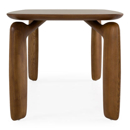 Michael Mid‑Century Modern Walnut Dining Table with Rounded Rectangular Top