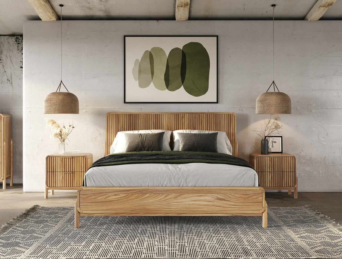 Modrest Mikala - Modern Natural Oak Bedroom Set
