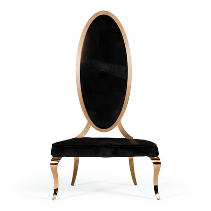 Mills Black Velvet Rose gold Dining Chair Set of 2
