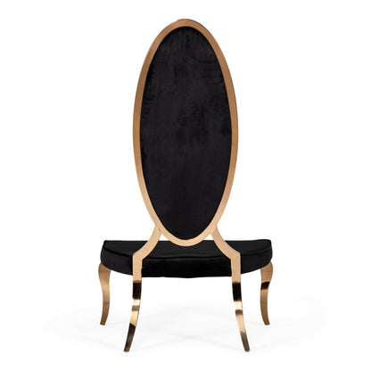 Mills Black Velvet Rose gold Dining Chair Set of 2