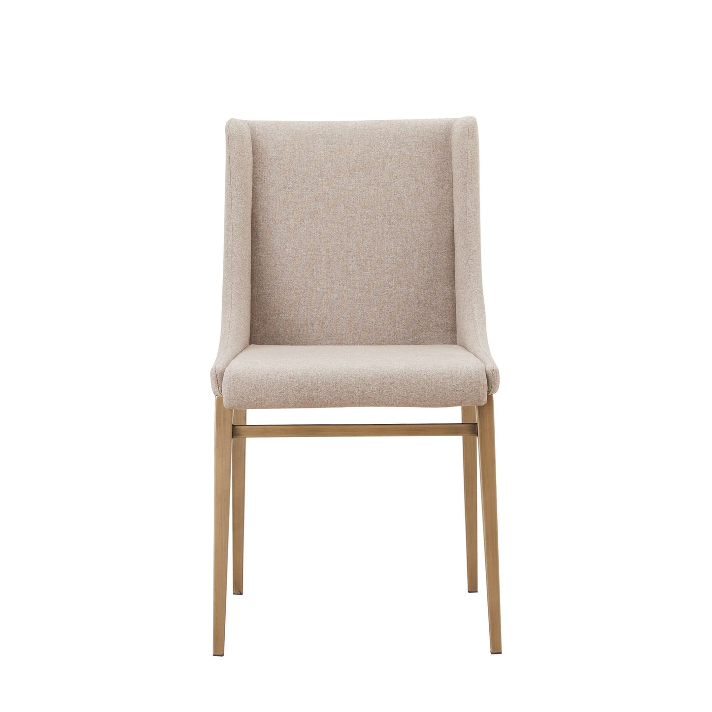 Modrest Mimi - Contemporary Beige + Brass Dining Chair (Set of 2)