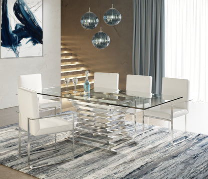 Crawford Rectangular Glass Dining Table