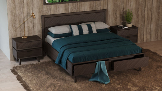 Modrest Roger Mid-century Acacia Bed