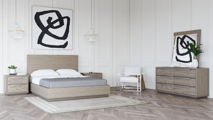 Modrest Samson - Contemporary Grey and Silver Bed