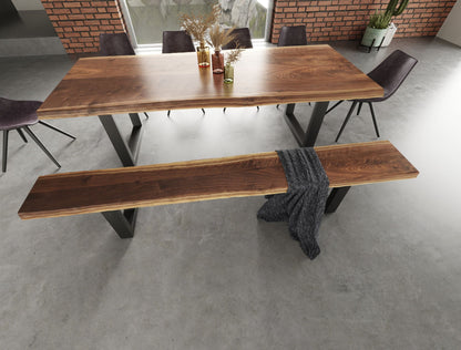 Modrest Taylor 102" Live Edge Dining Bench – X-Large Modern Design with Natural Beauty