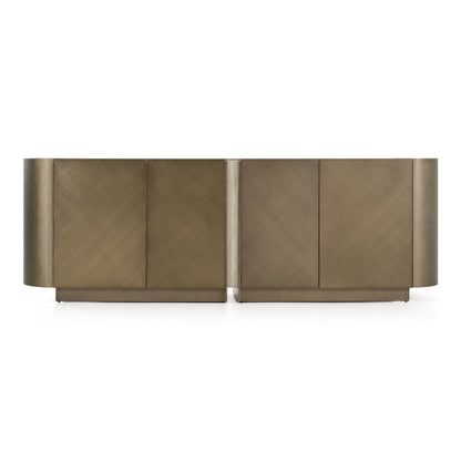 Moorgate Bronze Sideboard with Faux Travertine Ceramic Top