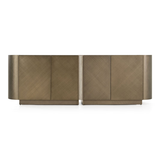 Moorgate Bronze Sideboard with Faux Travertine Ceramic Top
