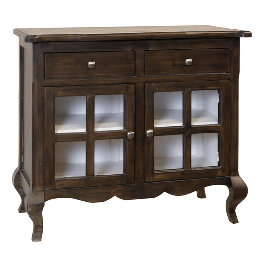 Briar Solid Wood 2-Door 2-Drawer Console for Functional and Stylish Storage