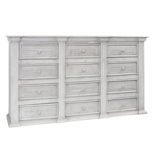 Georgia 12-Drawer Solid Wood Console for Ample Storage and Timeless Style