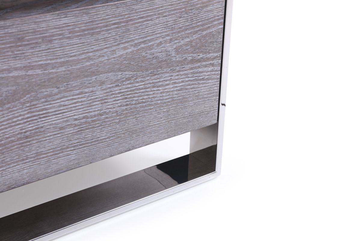 Arlene Grey Elm and Stainless Steel Bedroom Set