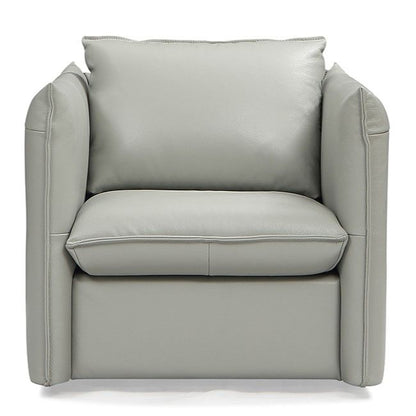 Tamworth Grey Leather Swivel Chair