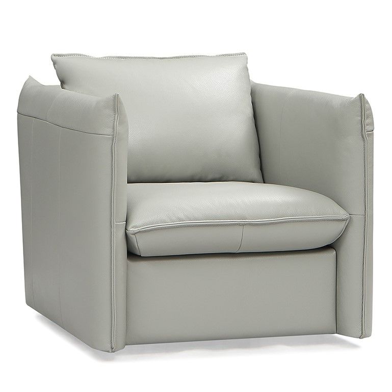 Tamworth Grey Leather Swivel Chair