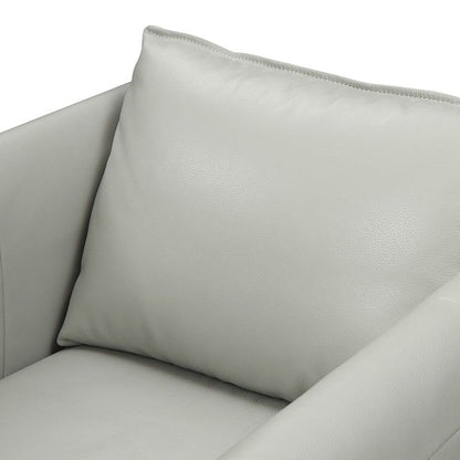 Tamworth Grey Leather Swivel Chair