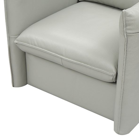 Tamworth Grey Leather Swivel Chair