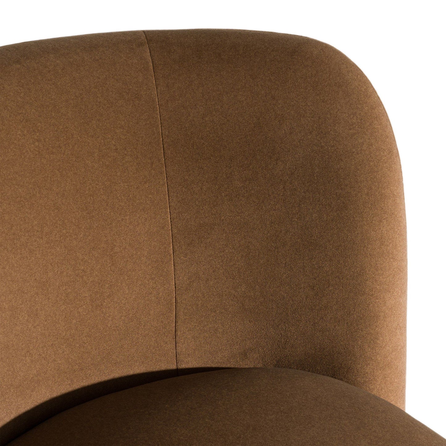 Norris Modern Brown Fabric Swivel Dining Chair