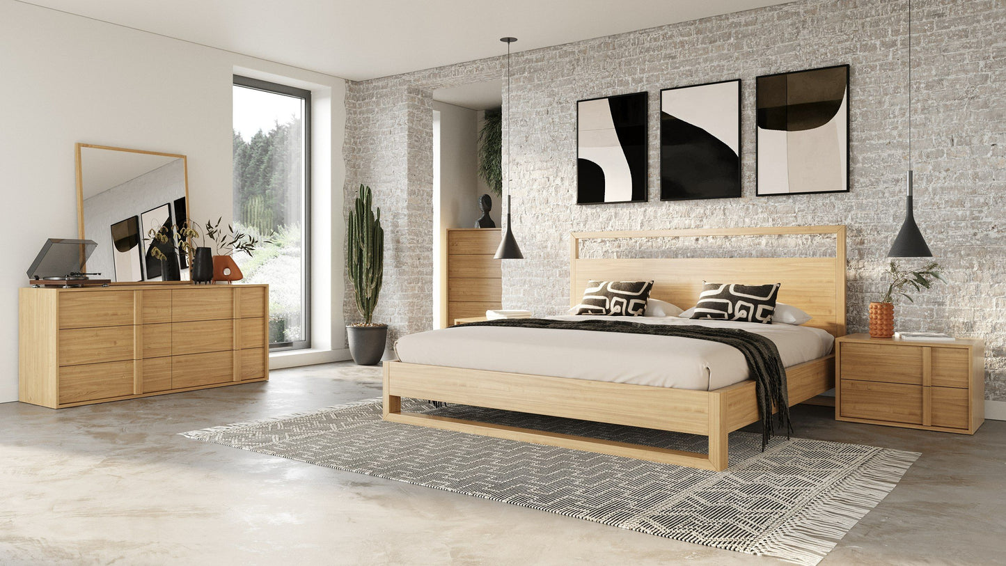 Nova Domus Berlin Modern Natural Oak Bed - Sleek Design for a Stylish and Comfortable Bedroom Retreat