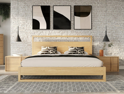 Nova Domus Berlin Modern Natural Oak Bed - Sleek Design for a Stylish and Comfortable Bedroom Retreat