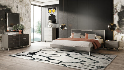 Soria Grey Wash Veneer Dresser with 6 Drawers