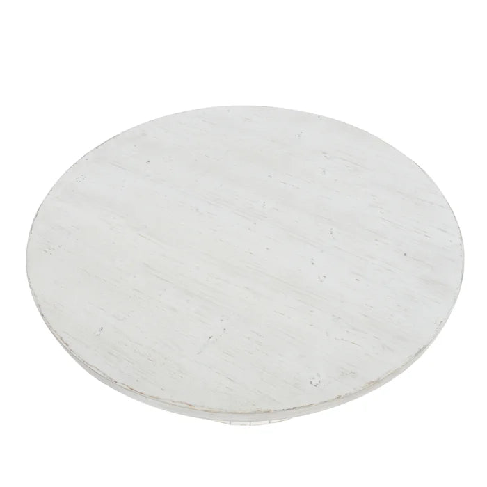 DRIFT Coffee Table by Norman Wyatt Home – White-Washed Wood with Carved Ridge Detailing