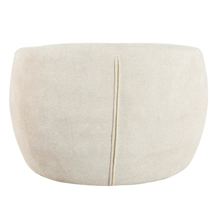 Norman Wyatt Home Aragon Swivel Tub Chair – Cream Woven Fabric Lounge Chair