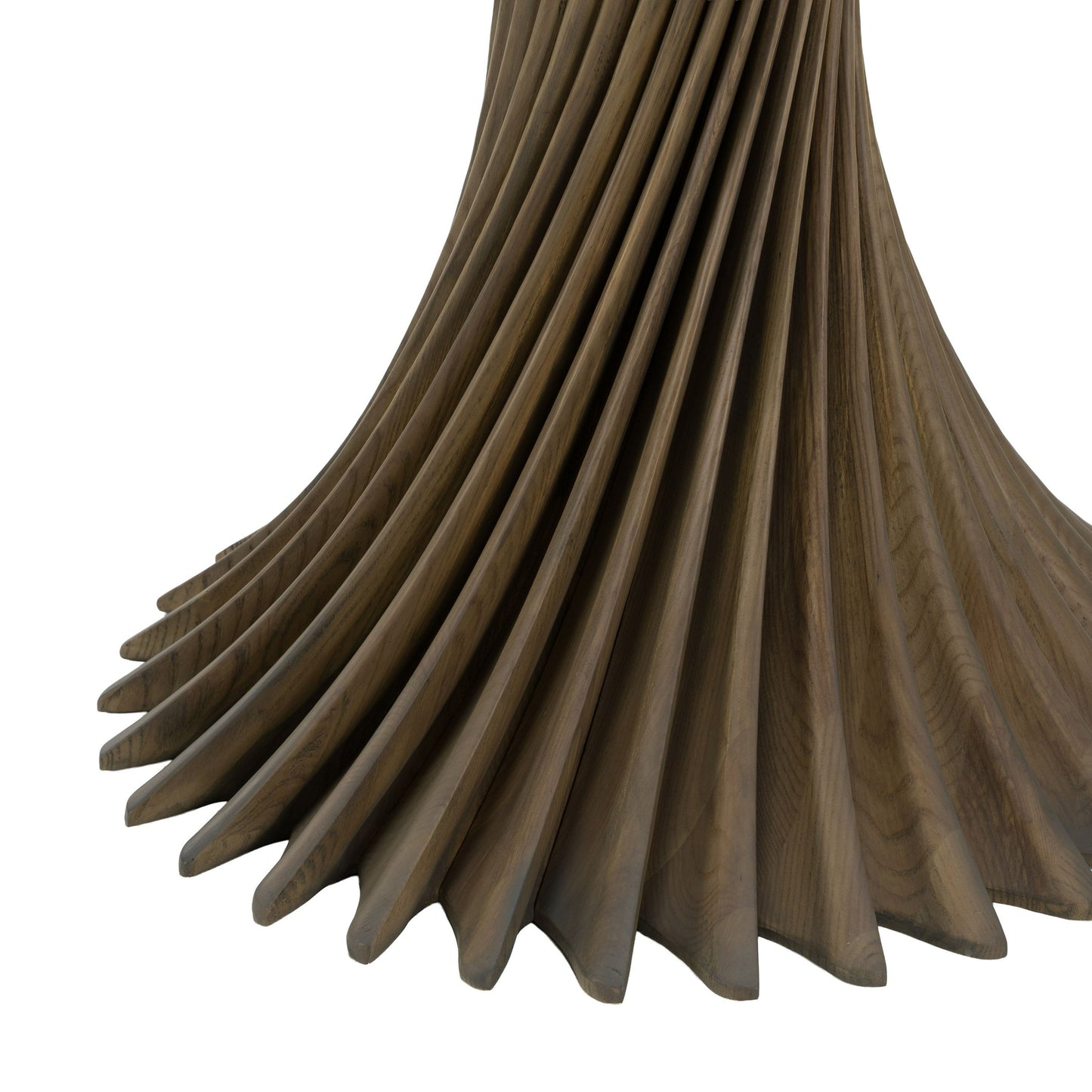 Ocasio Modern Glass and Grey Ash Round Dining Table