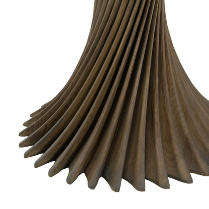 Ocasio Modern Glass and Grey Ash Round Dining Table