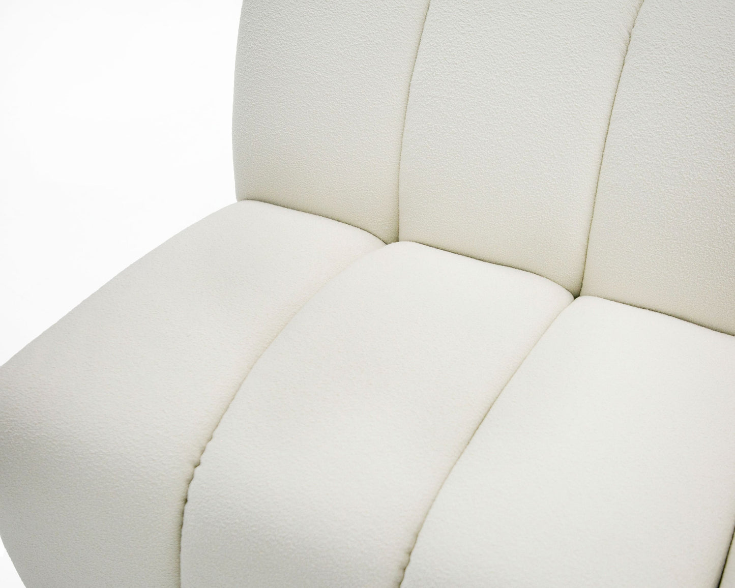 Divani Casa Olandi - Modern White Fabric Curved Sectional Sofa