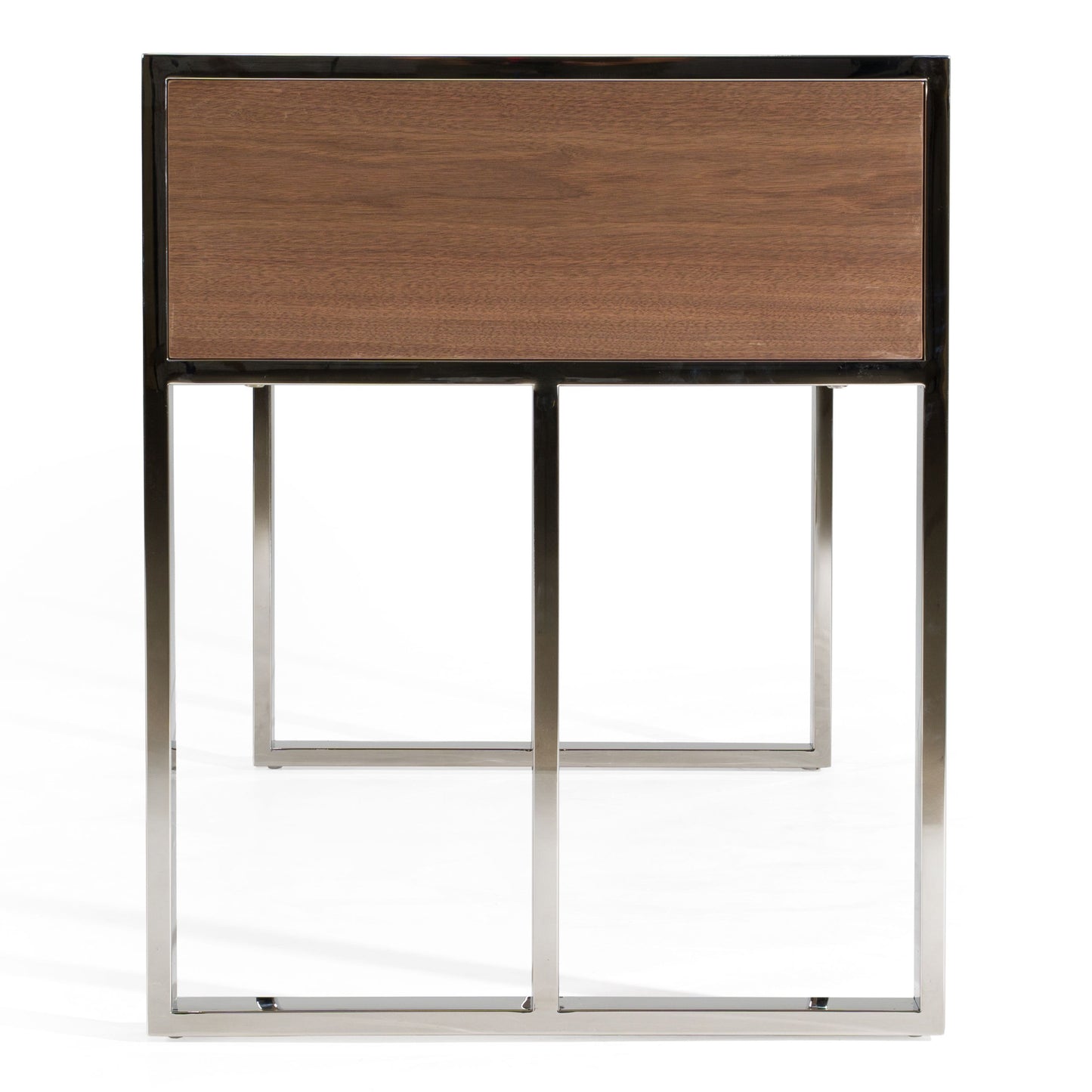 Orcutt Walnut Desk with Stainless Steel Legs