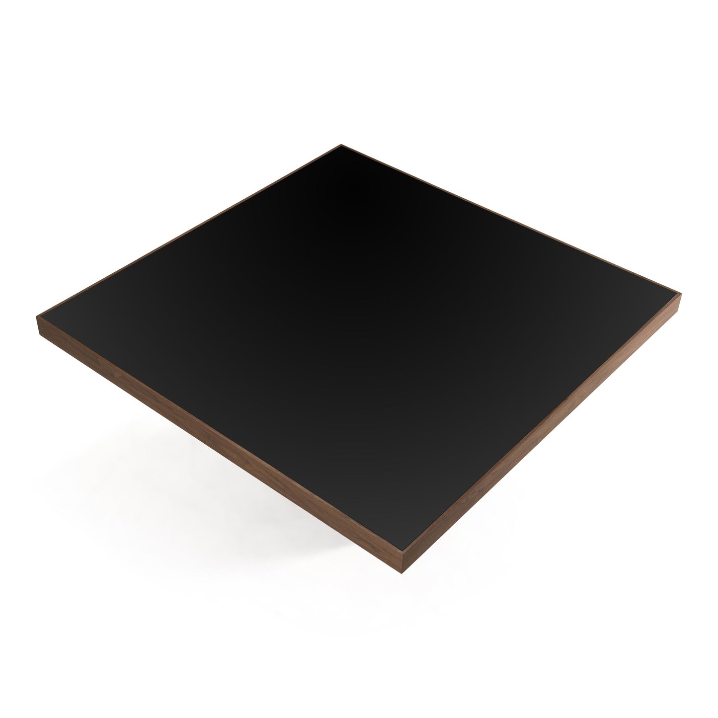 Osuna Black Glass and Walnut Dining Table