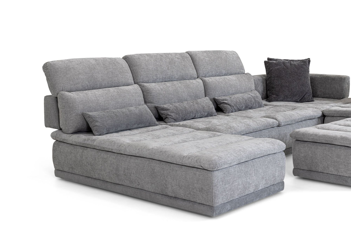 David Ferrari Panorama - Italian Modern Grey Fabric Modular Sectional Sofa