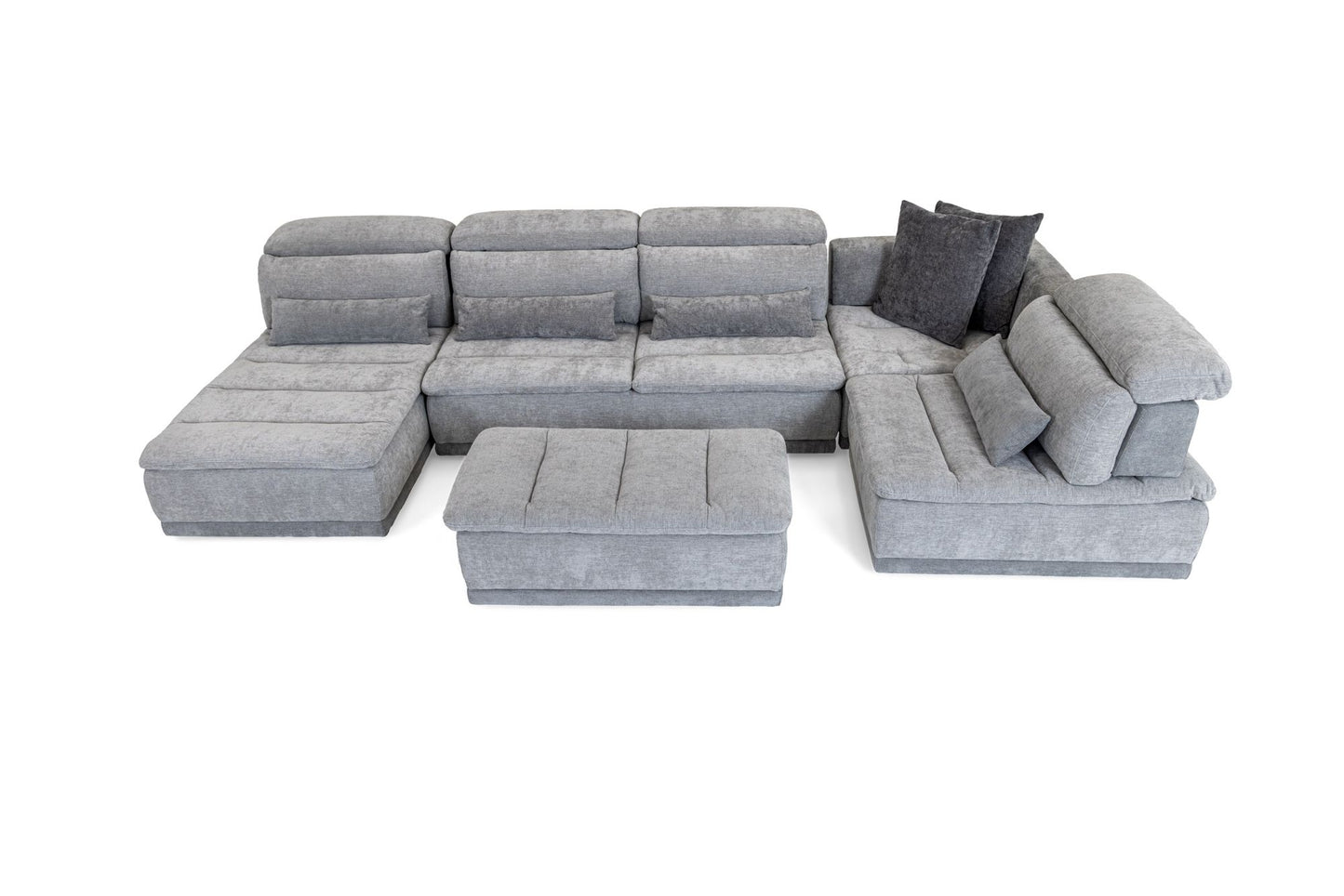 David Ferrari Panorama - Italian Modern Grey Fabric Modular Sectional Sofa