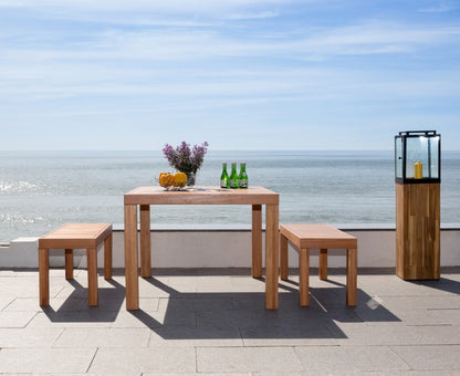 Dario 3-Piece Outdoor Dining Set with Two Benches - Stylish & Functional Patio Furniture for Outdoor Meals