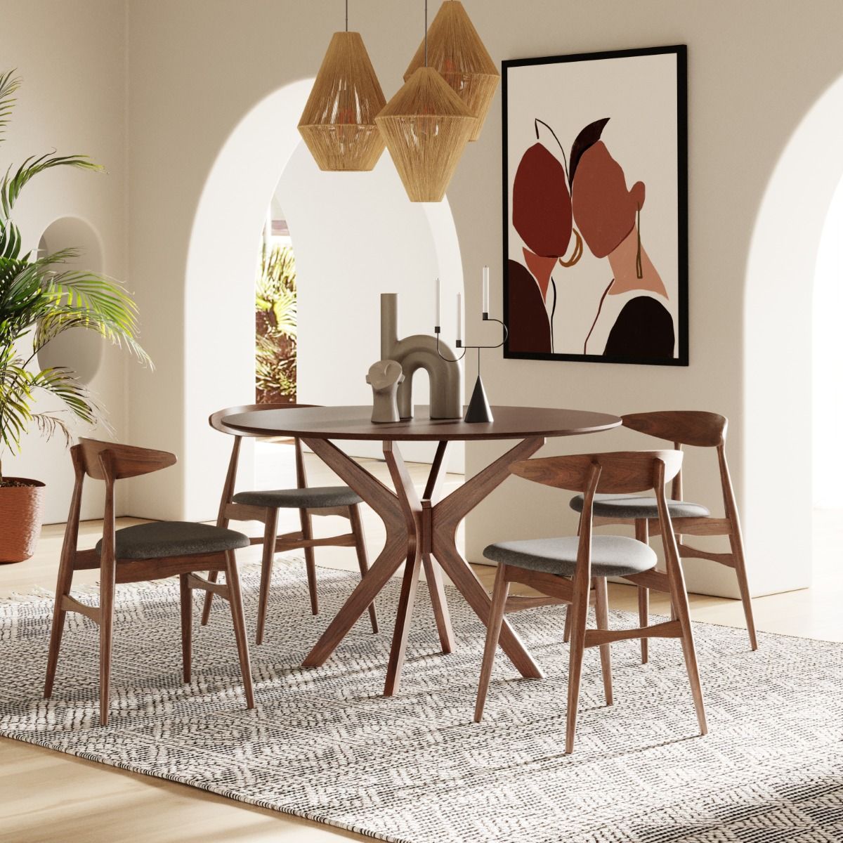 Prospect 47 Round Walnut Dining Table
