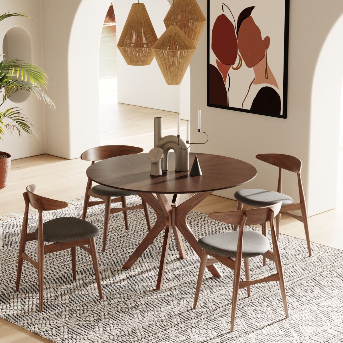 Prospect 47 Round Walnut Dining Table