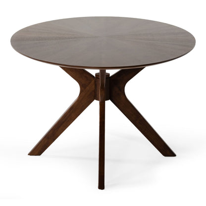 Prospect Oval Walnut Dining Table with Beveled Top and Solid Wood Base