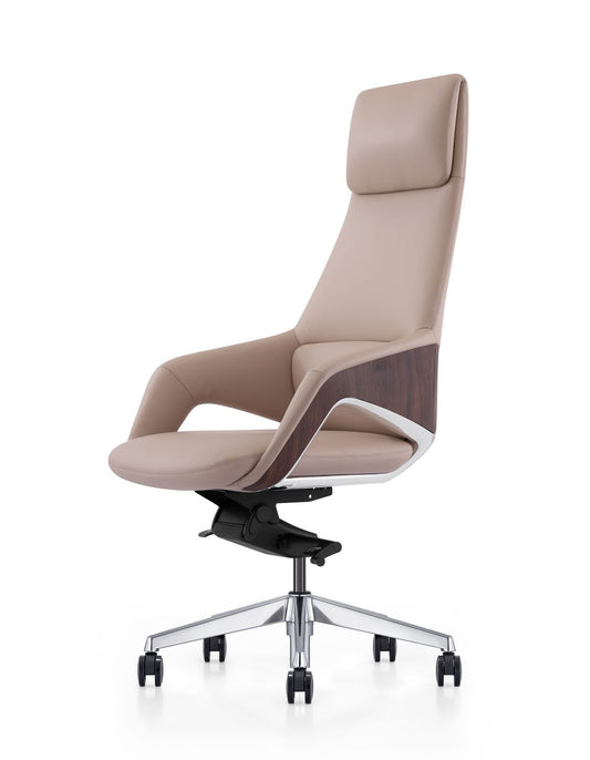 Modrest - Prost Modern Beige High Back Executive Office Chair