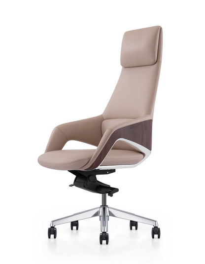 Modrest Prost Executive Office Chair – Modern High-Back Comfort in Sophisticated Beige
