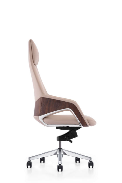 Modrest Prost Executive Office Chair – Modern High-Back Comfort in Sophisticated Beige