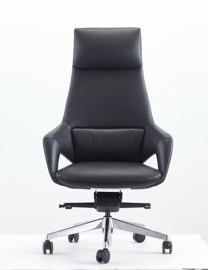 Modrest Prost Executive Office Chair – Modern High-Back Design in Sleek Black Finish